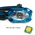 BT-4889 XPE 3W LED USB luz da cabeça da bicicleta